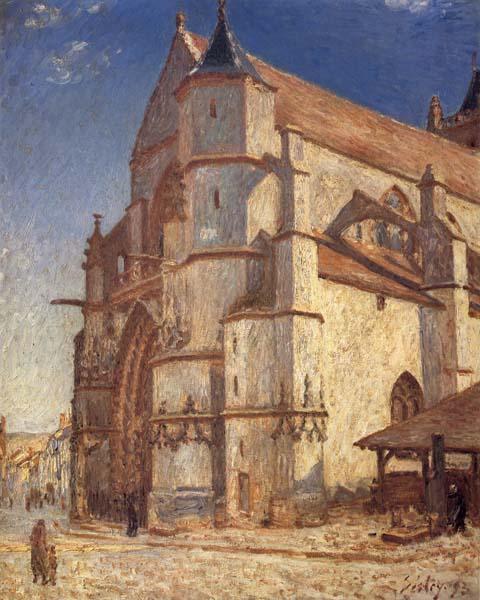 Alfred Sisley The Church at Moret in Morning Sun Sweden oil painting art